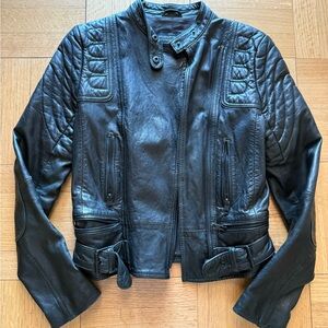 AllSaints Women’s Black Leather Jacket